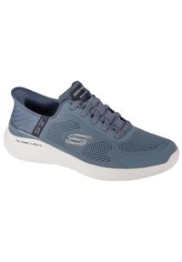 skechers - Buty sportowe Sneakersy męskie, Slip-Ins: Bounder 2.0 - Emerged. Zapięcie: sznurówki. Kolor: niebieski. Materiał: guma, syntetyk, tkanina, materiał. Szerokość cholewki: normalna. Sport: turystyka piesza