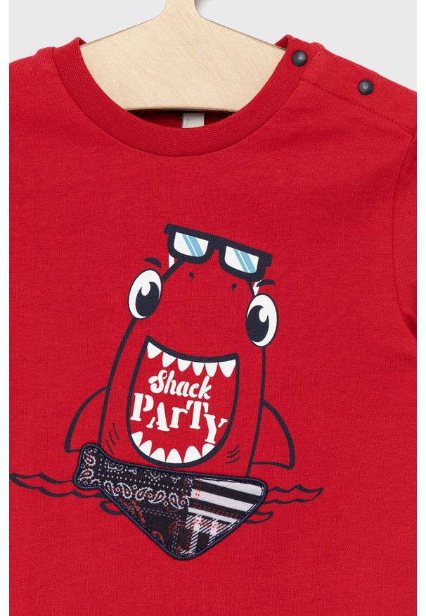 BIRBA&TRYBEYOND - Birba&Trybeyond t-shirt bawełniany dziecięcy kolor czerwony z nadrukiem. Okazja: na co dzień. Kolor: czerwony. Materiał: bawełna. Wzór: nadruk. Styl: casual