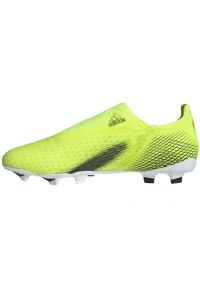 Adidas - Buty piłkarskie adidas X Ghosted.3 Ll Fg M FW6969 żółte wielokolorowe. Okazja: na co dzień. Kolor: wielokolorowy. Materiał: włókno, dzianina. Szerokość cholewki: normalna. Sport: piłka nożna #5