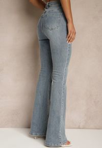 Renee - Niebieskie Jeansy z Bawełny o Kroju Dzwonów Tillurea. Okazja: na co dzień. Kolor: niebieski. Styl: elegancki, casual