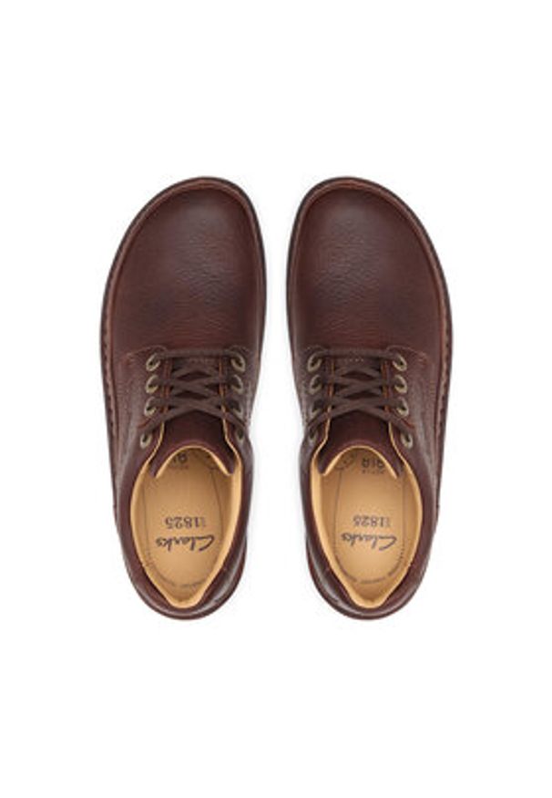Clarks Półbuty Nature Three 203390057 Brązowy. Kolor: brązowy. Materiał: skóra