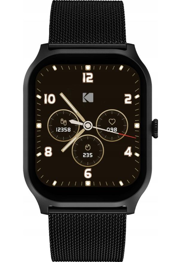 Smartwatch Kodak Smartwatch SW-7225 czarny GPS Pulsometr Pulsoksymetr Android iOS. Rodzaj zegarka: smartwatch. Kolor: czarny