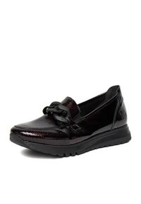 Rieker Półbuty 49051-35 Bordowy. Kolor: czerwony. Materiał: materiał, syntetyk #4