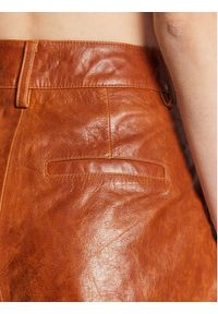 Remain Szorty skórzane Paola RM1668 Brązowy Regular Fit. Kolor: brązowy. Materiał: skóra #3