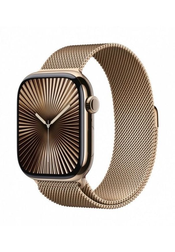 APPLE - Apple Watch Series 10 OLED 46 mm Cyfrowy 416 x 496 px Ekran dotykowy 4G Złoto Wi-Fi GPS. Rodzaj zegarka: cyfrowe. Kolor: złoty