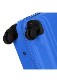 Wittchen - Duża walizka z ABS-u tłoczona. Kolor: niebieski. Materiał: guma. Wzór: geometria. Styl: klasyczny #10