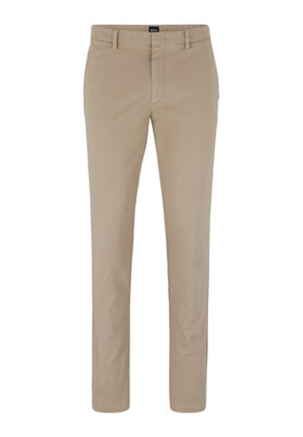 BOSS - Boss Chinosy Kaito1 50487966 Beżowy Slim Fit. Kolor: beżowy. Materiał: bawełna