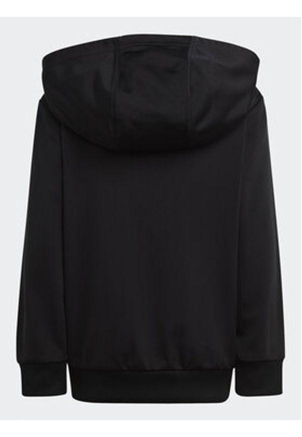 Adidas - adidas Dres Essentials 3-Stripes Shiny Tracksuit HR5906 Czarny Slim Fit. Kolor: czarny. Materiał: syntetyk