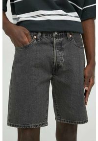 Levi's® - Levi's szorty jeansowe męskie kolor szary. Okazja: na spotkanie biznesowe, na co dzień. Kolor: szary. Materiał: jeans. Styl: biznesowy, casual #1