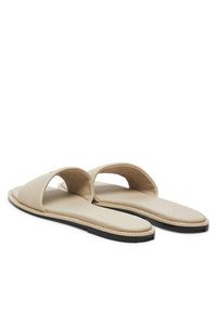 Calvin Klein Klapki Flat Sandal Square Hf Lth HW0HW02652 Beżowy. Kolor: beżowy. Materiał: skóra #5