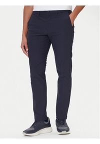 BOSS Spodnie materiałowe T_Commuter 50544245 Granatowy Slim Fit. Kolor: niebieski. Materiał: syntetyk