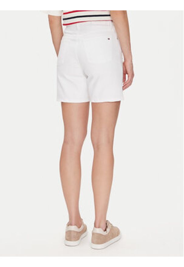 TOMMY HILFIGER - Tommy Hilfiger Szorty jeansowe Dnm Straight Short Rw White WW0WW45924 Biały Regular Fit. Kolor: biały. Materiał: bawełna