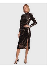 Ted Baker Sukienka koktajlowa Brookly 265512 Brązowy Slim Fit. Kolor: brązowy. Materiał: syntetyk. Styl: wizytowy