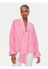 Pinko Bluzka Dedita Camicia 103460 A19U Różowy Oversize. Kolor: różowy. Materiał: bawełna