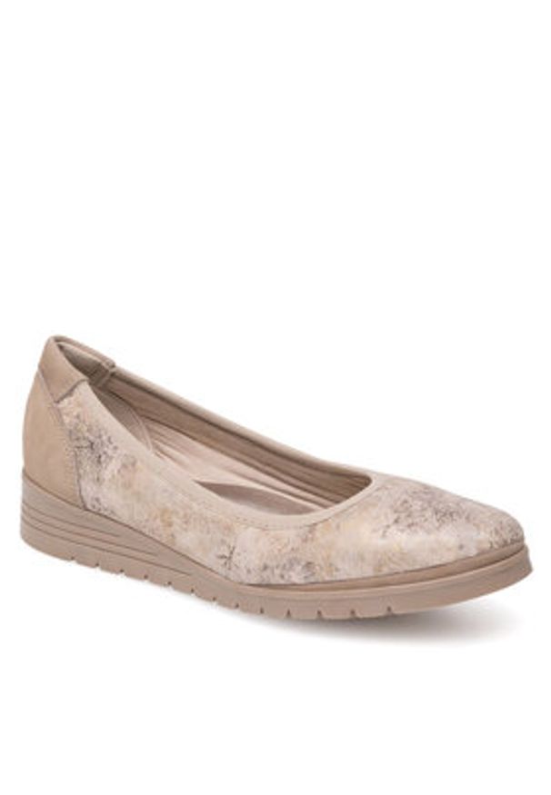 Go Soft Baleriny EST-TOMI-02 Beżowy. Kolor: beżowy. Materiał: zamsz, skóra