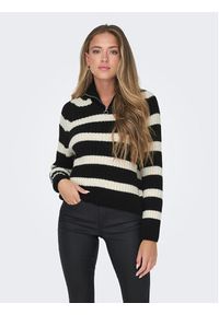 only - ONLY Sweter 15268818 Czarny Regular Fit. Kolor: czarny. Materiał: syntetyk