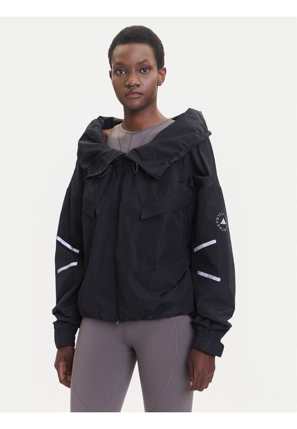 Adidas by Stella McCartney - adidas by Stella McCartney Kurtka przejściowa Item Track JV7031 Czarny Loose Fit. Kolor: czarny. Materiał: syntetyk