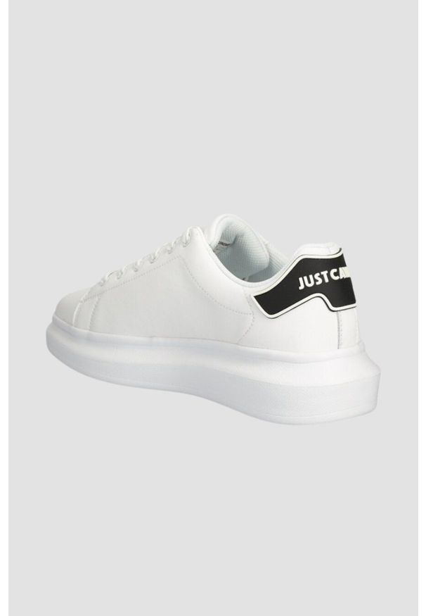 Just Cavalli - JUST CAVALLI Białe sneakersy Fondo Ursa Dis. 2, Rozmiar 39. Kolor: biały