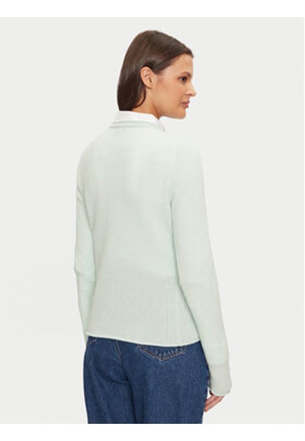 TOMMY HILFIGER - Tommy Hilfiger Sweter WW0WW44161 Zielony Regular Fit. Kolor: zielony. Materiał: wełna
