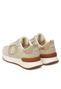 BOSS Sneakersy B Icon Runn Crcsd 50548354 Beżowy. Kolor: beżowy. Materiał: zamsz, skóra #4