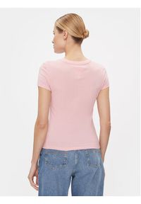 Tommy Jeans T-Shirt Essential DW0DW17357 Różowy Slim Fit. Kolor: różowy. Materiał: bawełna, syntetyk #3