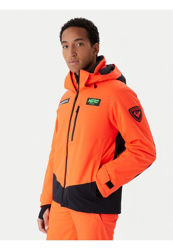Rossignol Kurtka narciarska Hero Blackside RLOMJ24 Pomarańczowy Regular Fit. Kolor: pomarańczowy. Materiał: syntetyk. Sport: narciarstwo