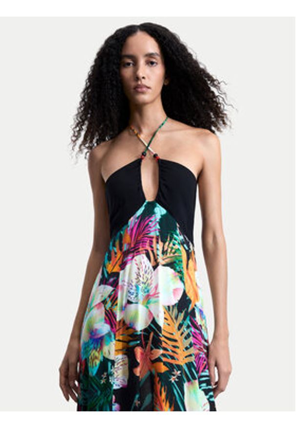 Desigual Sukienka letnia Daikiri Cord 26SWVW63 Kolorowy Regular Fit. Materiał: wiskoza. Wzór: kolorowy. Sezon: lato