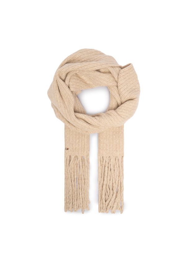 TOMMY HILFIGER - Tommy Hilfiger Szalik Cable Enamel AW0AW17793 Beżowy. Kolor: beżowy. Materiał: poliamid, nylon