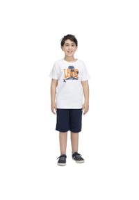 LEONE 1947 APPAREL - Strój plażowy dla dzieci. Okazja: na plażę. Kolor: niebieski, wielokolorowy, biały. Materiał: dresówka. Styl: sportowy