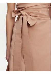 Pinko - PINKO Spódnica trapezowa Taffeta 104913 Y3LE Beżowy Regular Fit. Kolor: beżowy. Materiał: syntetyk #3