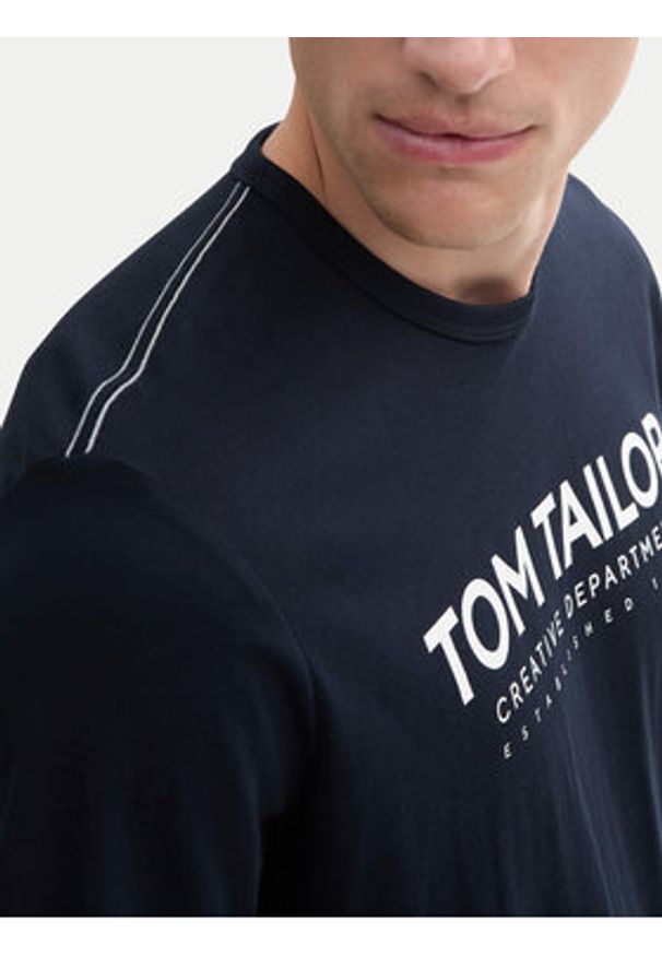Tom Tailor T-Shirt 1045940 Granatowy Regular Fit. Kolor: niebieski. Materiał: bawełna
