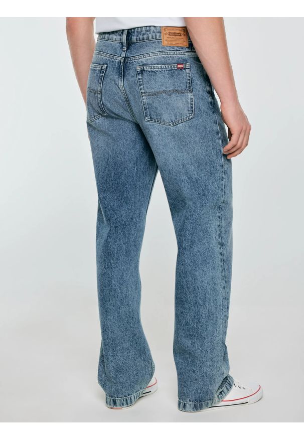 Big-Star - Jeansy męskie loose niebieskie Nate 385. Stan: podwyższony. Kolor: niebieski. Styl: klasyczny, vintage