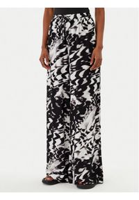 Calvin Klein Swimwear Spodnie palazzo KW0KW02823 Czarny Relaxed Fit. Kolor: czarny. Materiał: wiskoza