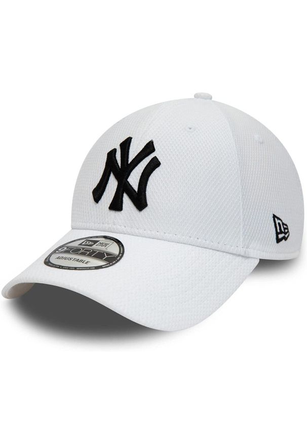 Czapka New Era Diamond Era 9Forty New York Yankees, Dla obu płci. Kolor: biały. Materiał: bawełna