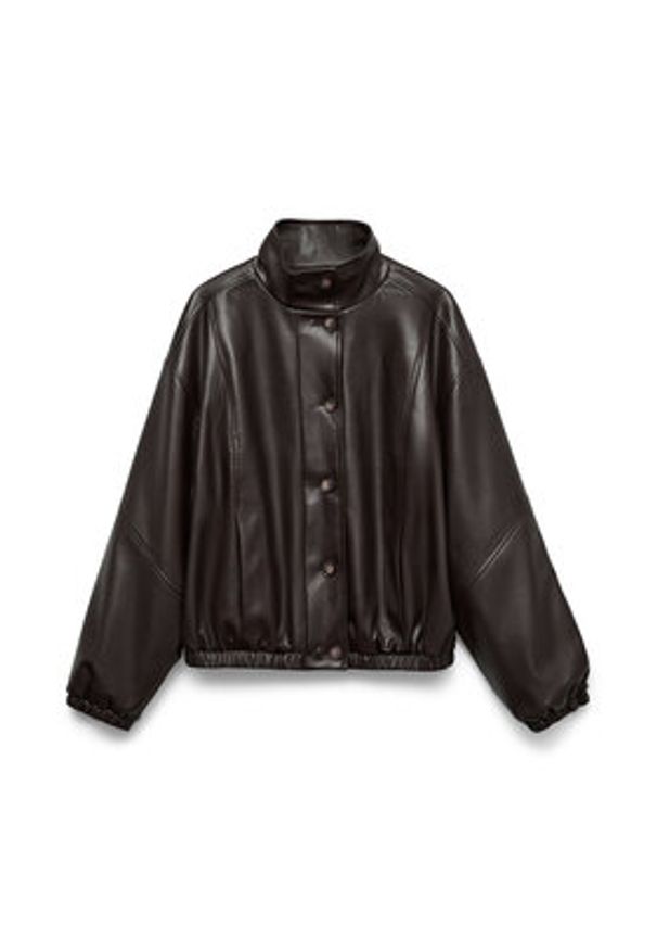 Vero Moda Kurtka z imitacji skóry Polly 10344161 Brązowy Relaxed Fit. Kolor: brązowy. Materiał: skóra