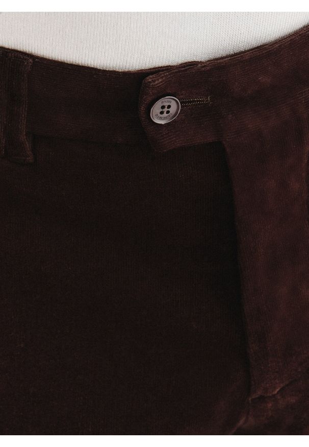 Pako Lorente - Brązowe spodnie sztruksowe. Okazja: na co dzień. Kolor: brązowy, niebieski. Materiał: sztruks. Sezon: zima, jesień. Styl: casual