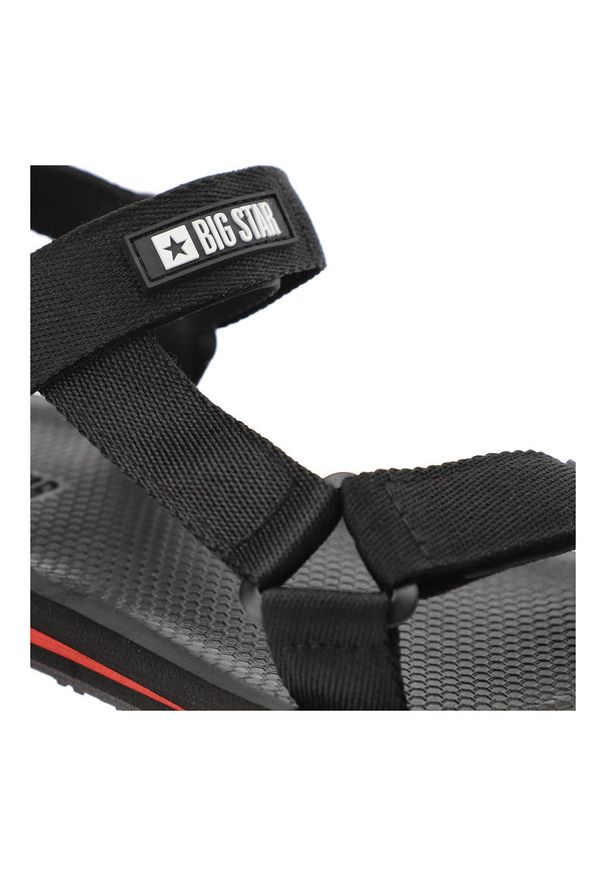 Big-Star - Czarne Sandały Big Star Męskie Buty Sportowe. Kolor: czarny. Materiał: materiał. Sezon: lato. Styl: sportowy