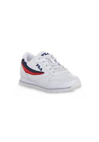Buty do chodzenia dla dzieci Fila Orbit Low Junior. Zapięcie: sznurówki. Kolor: czerwony, niebieski, wielokolorowy. Materiał: materiał, syntetyk. Szerokość cholewki: normalna. Sport: turystyka piesza