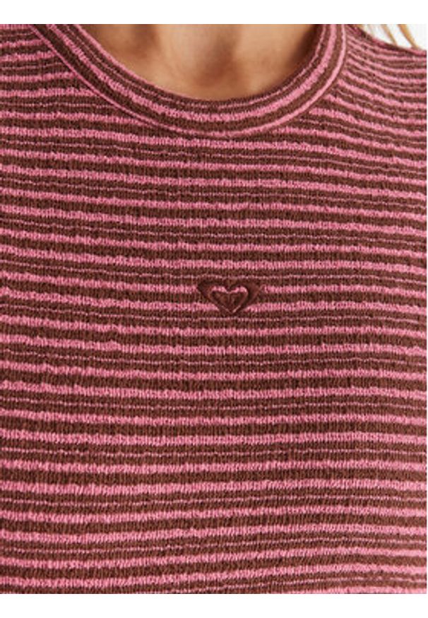 Roxy Sweter Spellbound Stripes ERJKT04332 Różowy Regular Fit. Kolor: różowy. Materiał: bawełna