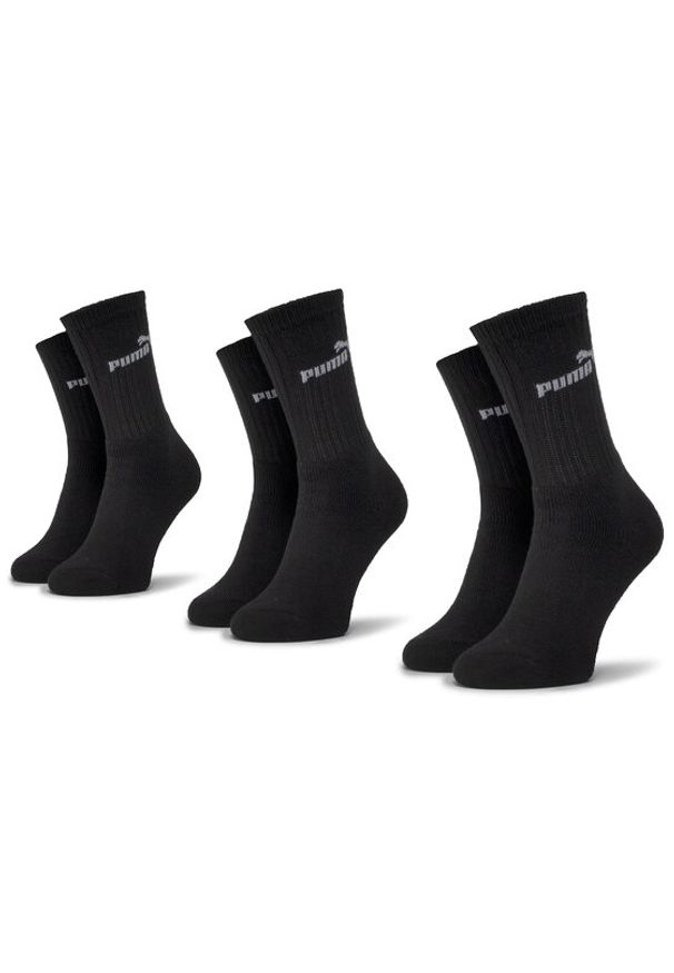 Puma Zestaw 3 par wysokich skarpet damskich 90712901 r. 35/38 Czarny. Kolor: czarny. Materiał: materiał