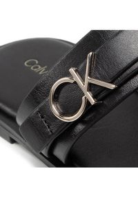 Calvin Klein Japonki Almond Flat Tp Slide W/Hdw HW0HW00829 Czarny. Kolor: czarny. Materiał: skóra #5