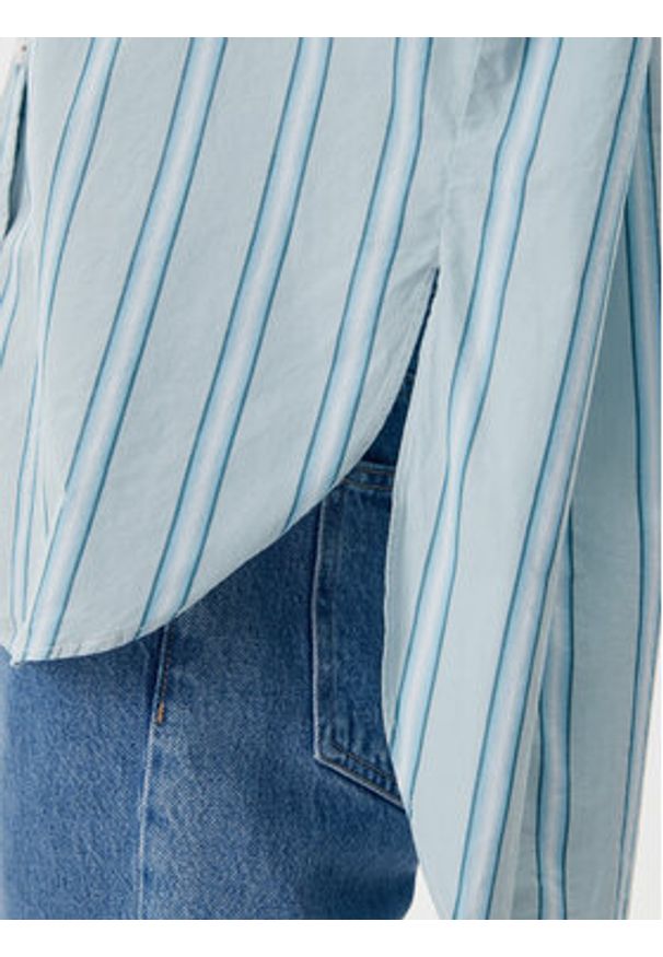 Napapijri Koszula G-Nice NP0A4IFO Błękitny Loose Fit. Kolor: niebieski. Materiał: bawełna