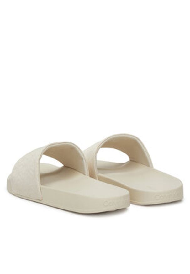 Calvin Klein Klapki Pool Slide - Jacq HW0HW02420 Écru. Materiał: materiał