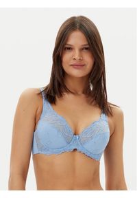 Hunkemöller Biustonosz z fiszbiną Diva 301189 Błękitny. Kolor: niebieski. Materiał: syntetyk