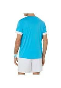 Koszulka treningowa męska Asics Court Ss Top. Kolor: niebieski. Długość rękawa: krótki rękaw. Długość: krótkie