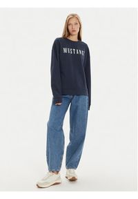 Mustang Bluza Lindsey 1015262 Granatowy Regular Fit. Kolor: niebieski. Materiał: bawełna