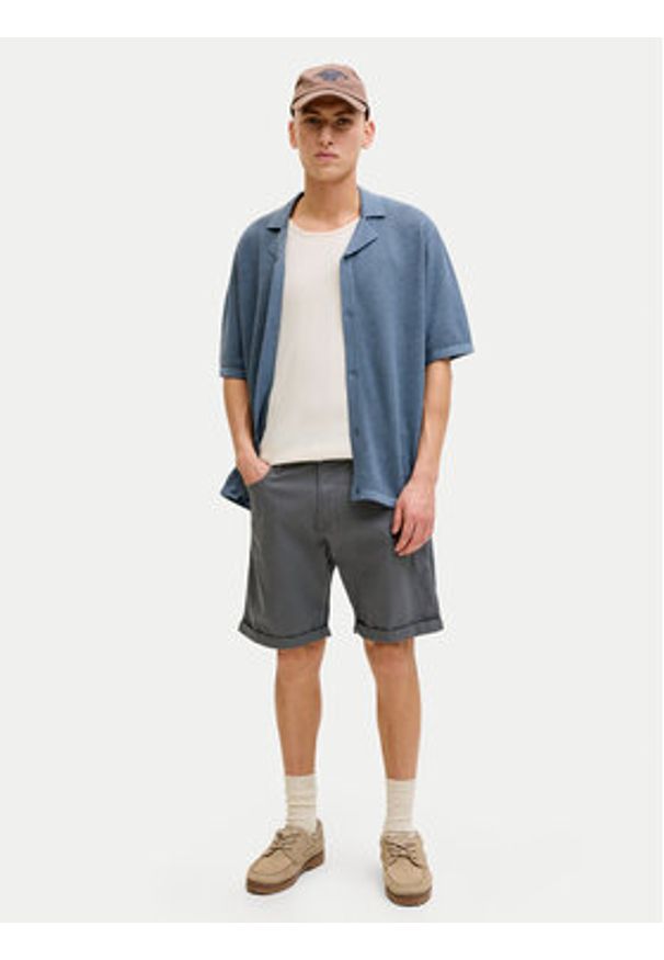 Jack & Jones Szorty jeansowe Rick 12288485 Szary Regular Fit. Kolor: szary. Materiał: bawełna