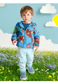 Sinsay - Lekka kurtka wiatrówka z kapturem Avengers - niebieski. Typ kołnierza: kaptur. Kolor: niebieski. Wzór: motyw z bajki #1