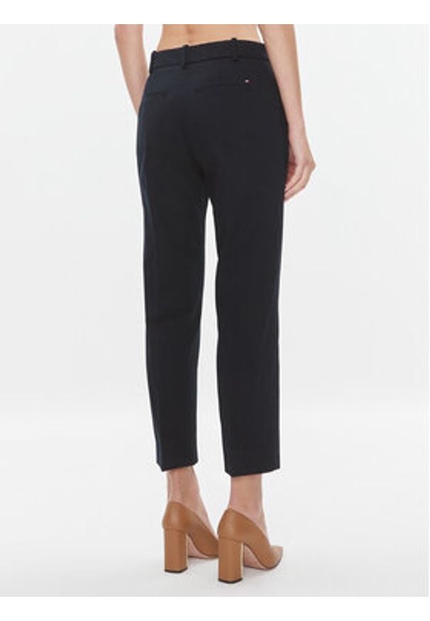 TOMMY HILFIGER - Tommy Hilfiger Chinosy Essential WW0WW39866 Granatowy Slim Fit. Kolor: niebieski. Materiał: bawełna