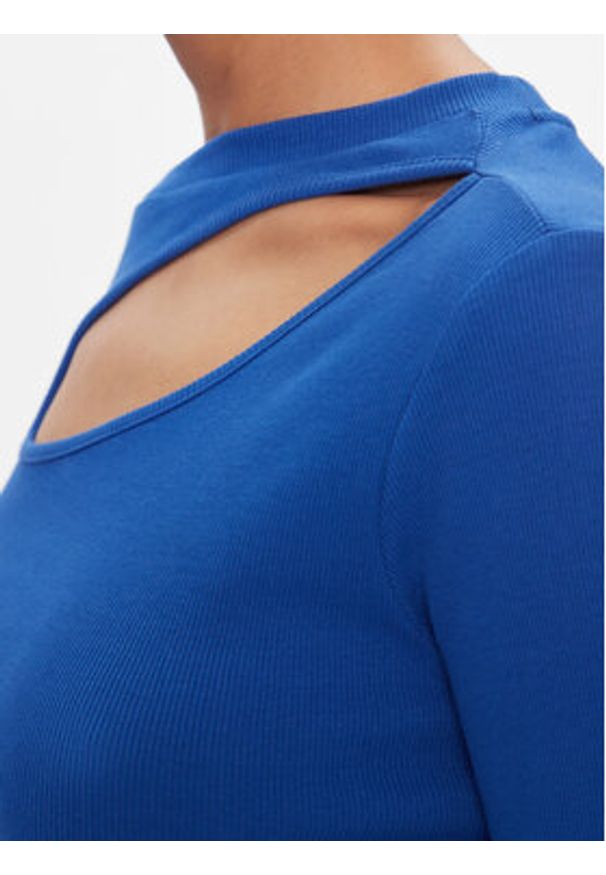 only - ONLY Bluzka 15283977 Niebieski Regular Fit. Kolor: niebieski. Materiał: bawełna